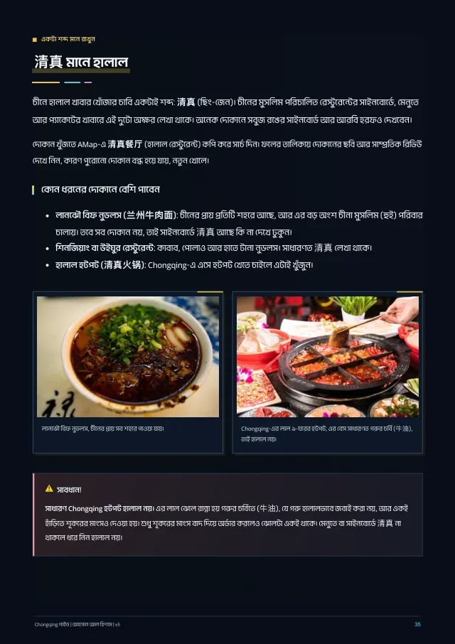 নমুনা পাতা 35: হালাল খাবার