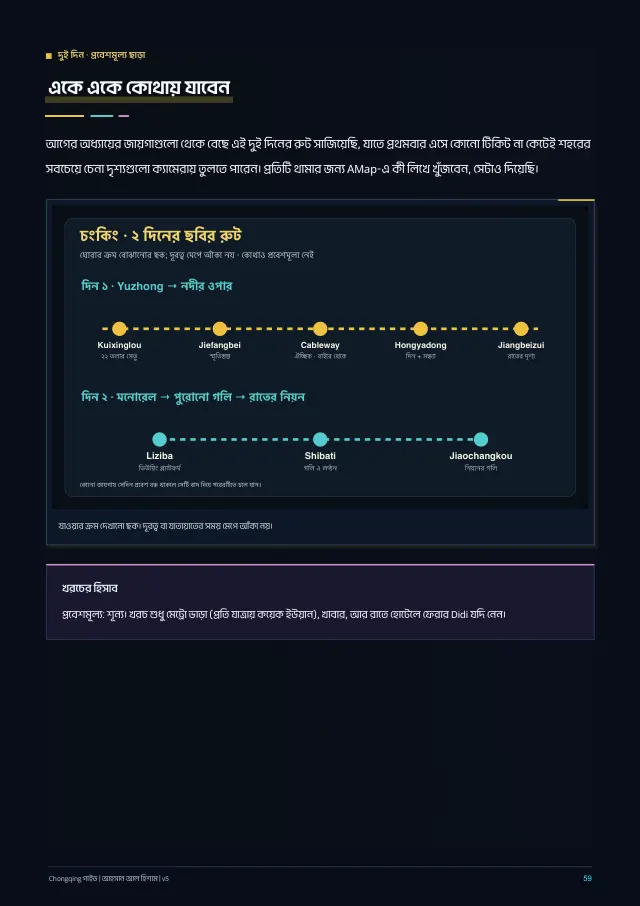 নমুনা পাতা 59: দুই দিনের রুট